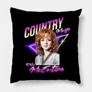 reba //retro vector neon v1 Pillow