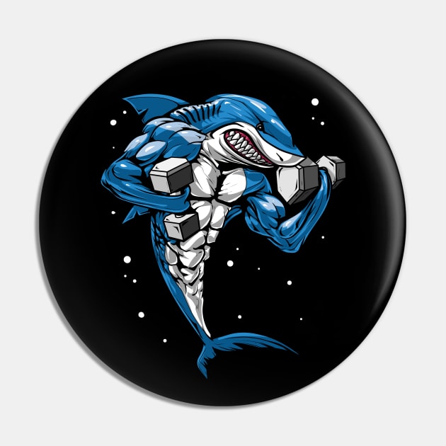 Fitness Shark Pin by underheaven