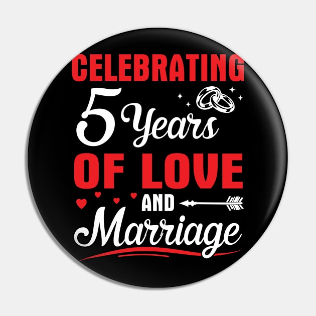 Celebrating 5 Years Of Love And Marriage Happy Husband Wife Papa Nana Uncle Aunt Brother Sister Pin by DainaMotteut