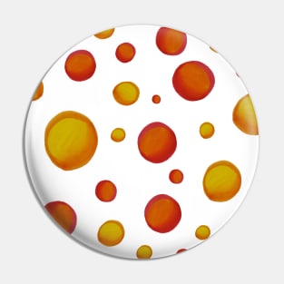 Yellow, Orange and Red Polka Dots Pin