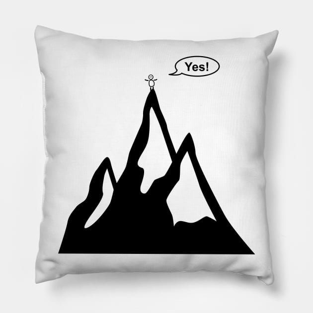 Mountain (light) Pillow by MikeDrago