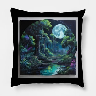 Lunar Neon Jungle (623) Pillow