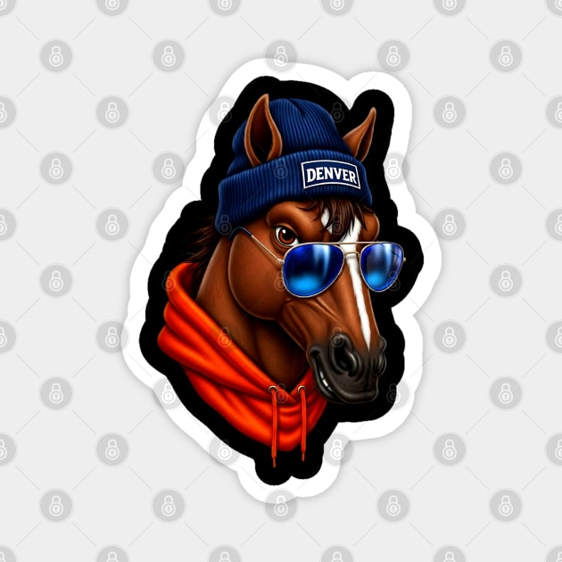 Denver Spirit Animal Football FAn Magnet by UrbanLifeApparel