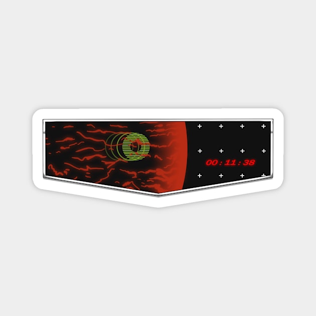 The Moon with the Rebel Base... Magnet by Doc Multiverse Designs