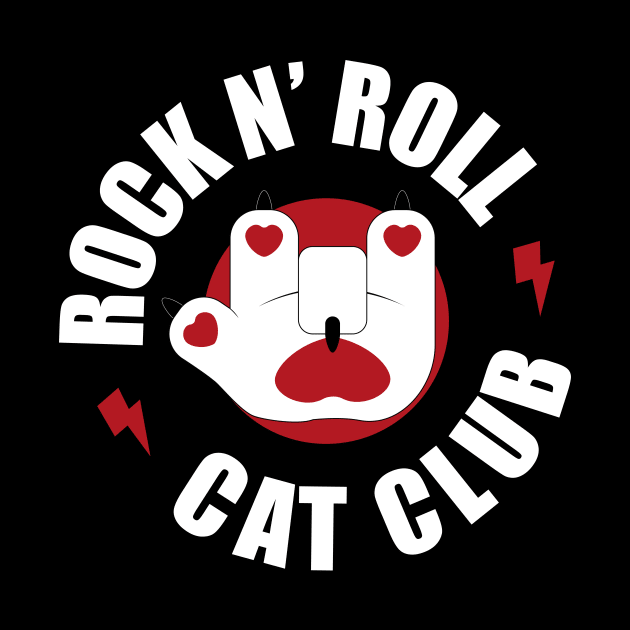 Rock and Roll Cat Club White Font by gastaocared