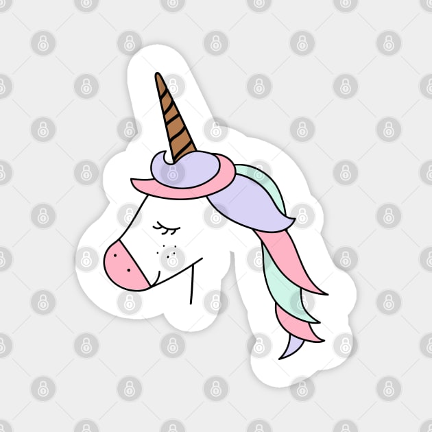 I Believe in Magic Unicorn Lover Magnet by RajaGraphica