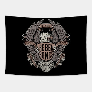 REBEL BONES - Only Front - Eagle and shield Tapestry