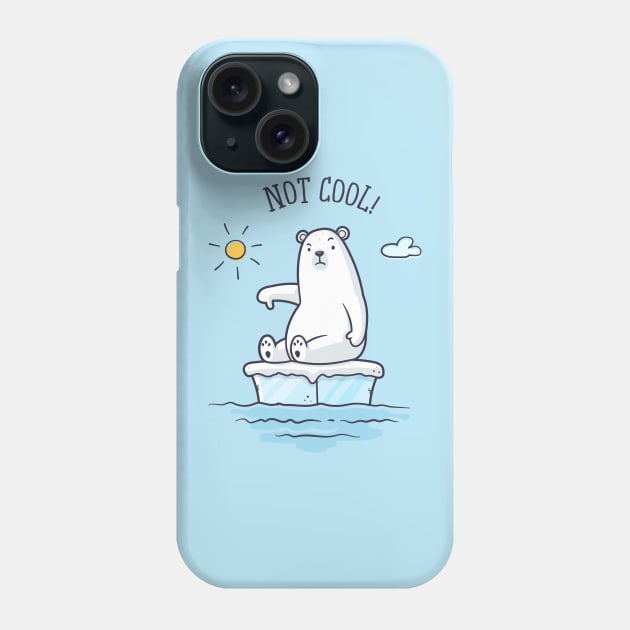 Polar Bear - Global Warming is not Cool! Phone Case by zoljo