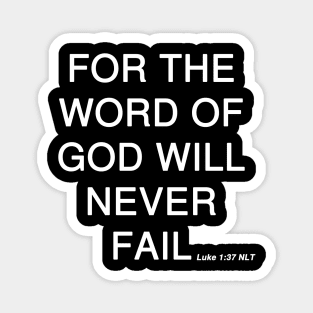 Luke 1:37 Bible Verse NLT Text Magnet