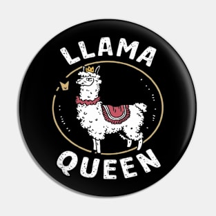 Llama Drama Queen Funny Llama posing shirt Pin