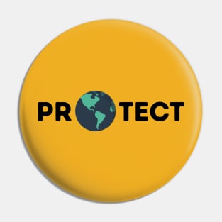 Protect the Earth dark Pin