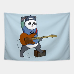 Panda Playing Guitar Tapestry