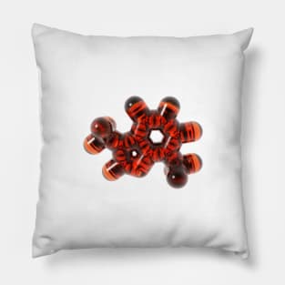 3D Theobromine (Chocolate) Molecule Pillow