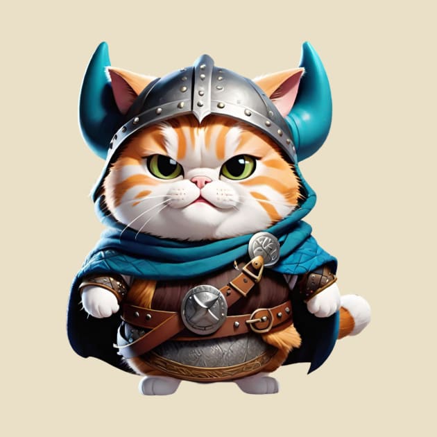 Cute Viking warrior cat by Human light 