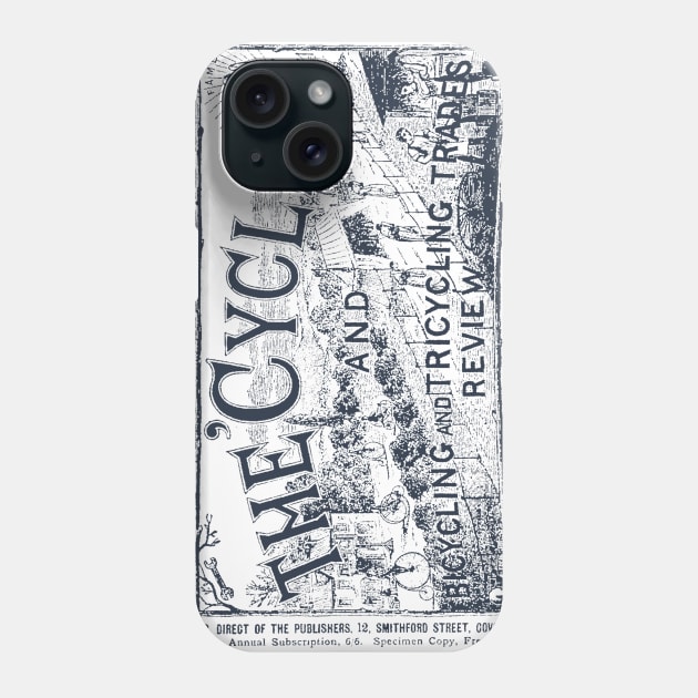 The Cyclist and Bicycling and Tricycling Trades Review Phone Case by goodieg