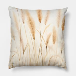 Pampas Grass Earthy Minimalist Pillow