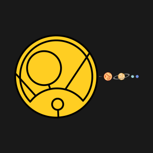 The Solar System to Scale (in Gallifreyan) T-Shirt