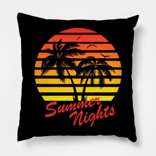 Summer Nights Tropical Sunset Pillow