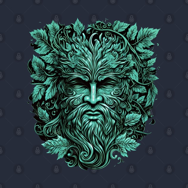 Jack Of The Wood Traditional Pagan Celtic Greenman by ShirtFace