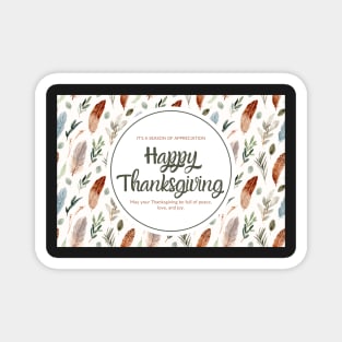 Happy Thanksgiving Card - 03 Magnet