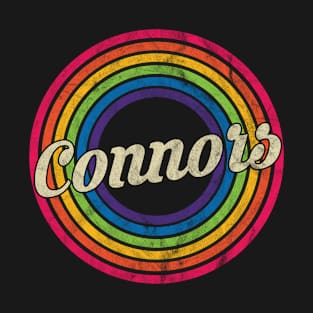 Connors - Retro Rainbow Faded-Style T-Shirt