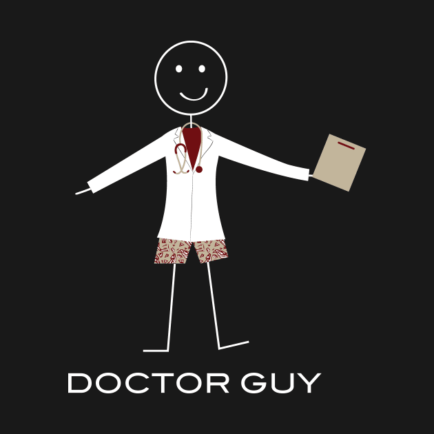 Funny Mens Doctor Guy Illustration by whyitsme