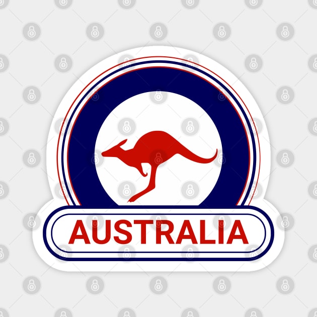 Australia Country Badge - Australia Flag Magnet by Yesteeyear