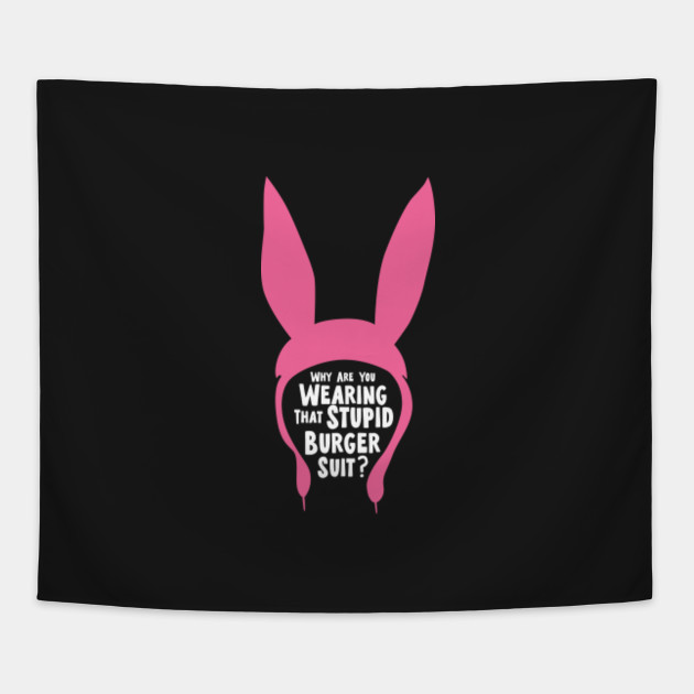 Bob&#39;s Burgers Louise Hat Donnie Darko - Louise Belcher - Tapestry | TeePublic