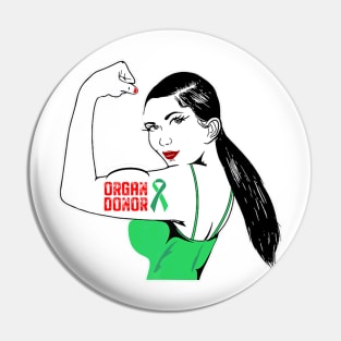 Organ Donor Women With Tattoo Organ Transplant Pin