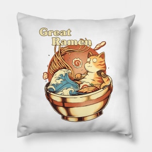 The Great Neko Ramen Pillow