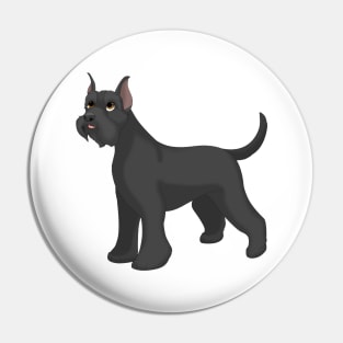 Giant Schnauzer Dog (Cropped Ears) Pin