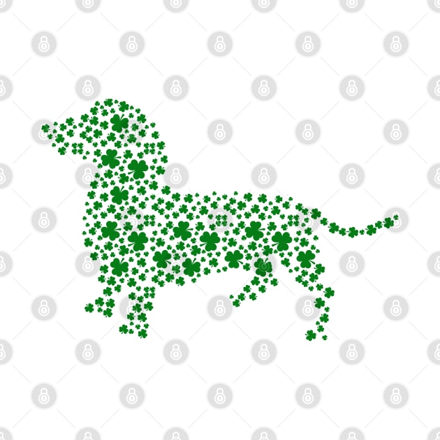 St Patricks Day Shamrock Dachshund by KarmicKal