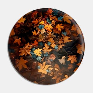 Fall / Autumn Leaves 2: My Favorite Time of the Year on a Dark Background Pin