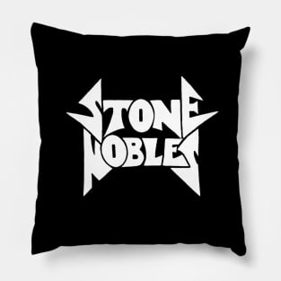 Stone Nobles white logo Pillow