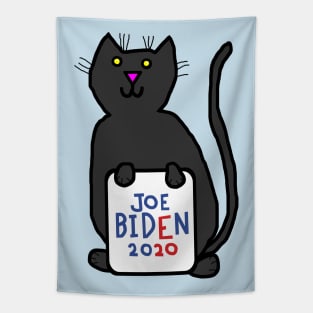 Cute Cat with Joe Biden 2020 Sign Tapestry