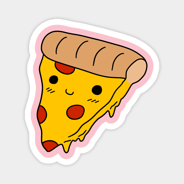 Happy Pizza Slice Magnet by saradaboru