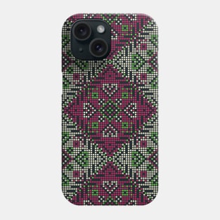 Green Beige Mosaic Aztec Pattern Indian Mexican Ethnic Phone Case