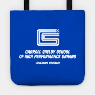 1962 Carroll Shelby School of High Performance Driving  - white print Tote