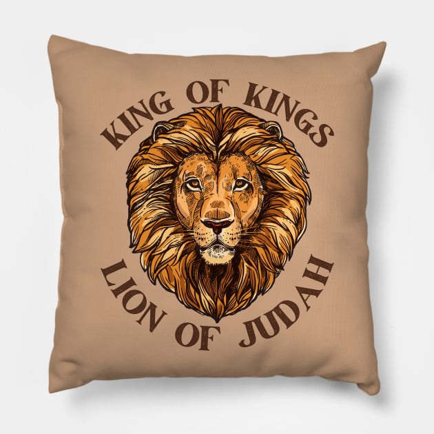 King of Kings, Lion of Judah Pillow by Kikapu creations