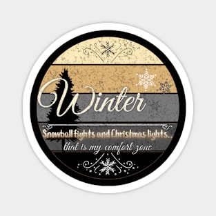 Winter Sunset Design Silver and Gold Edition Magnet