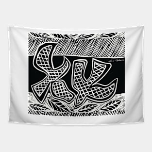 The beauty of black and white Tapestry