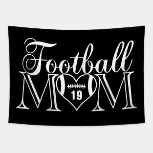 Classic Football Mom #19 That's My Boy Football Jersey Number 19 Tapestry