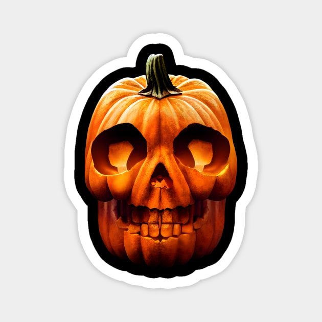 Scary Halloween Pumpkin Art Magnet by Lower Expectations