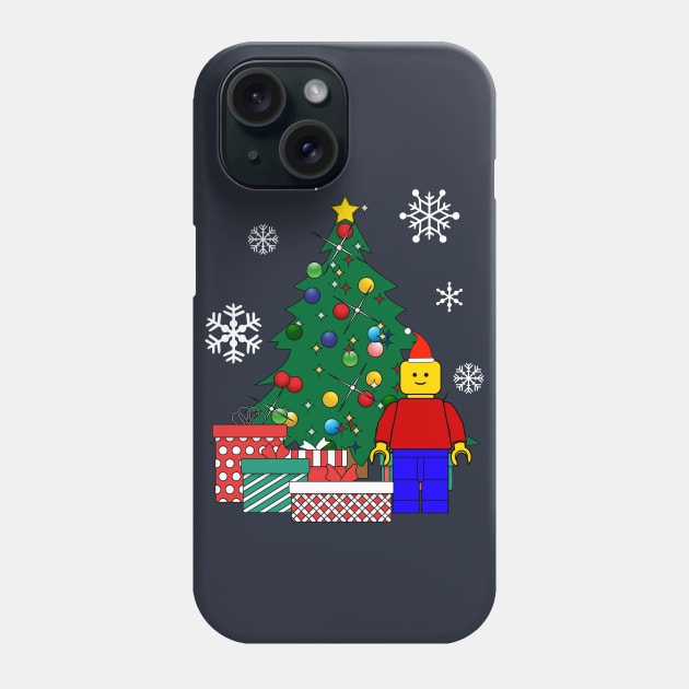 Lego Man Around The Christmas Tree Phone Case by Nova5