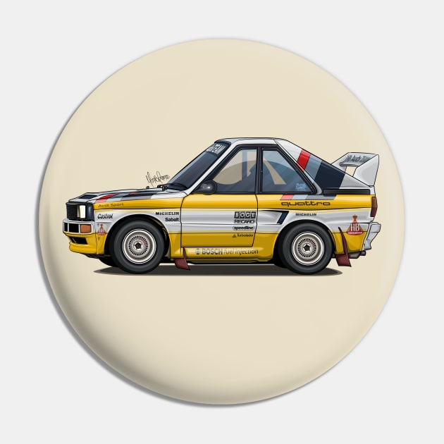 Sport S1 Rally Group B Cartoon Pin by Mario Ramos Rally Art