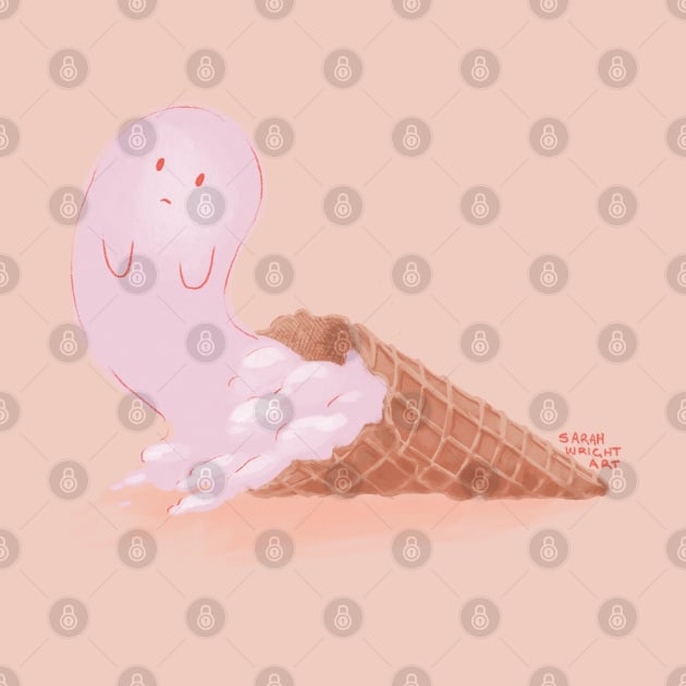 Ghost Ice Cream by SarahWrightArt