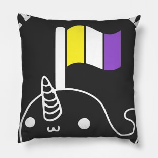 Narwhal For Nonbinary Rights Pillow