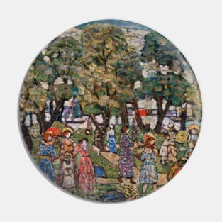 Under the Trees by Maurice Brazil Prendergast Pin