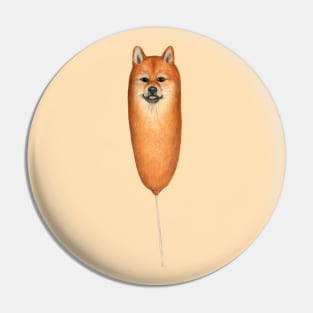 Corn Dog Japanese Shiba Inu Pin