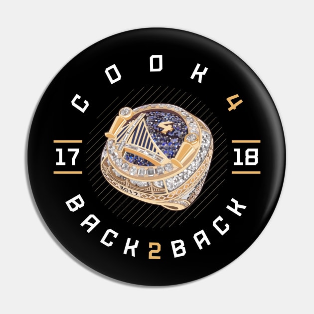 Quinn Cook 4 Back 2 Back Championship Ring 2017-18 Pin by teeleoshirts